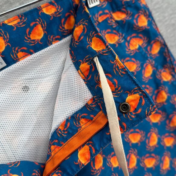 Retromarine NYC Mens Luxury Swim Trunks Shorts Size 34 Novelty Crabs Pockets - Picture 8 of 15
